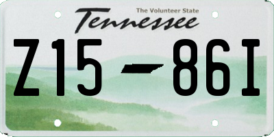 TN license plate Z1586I