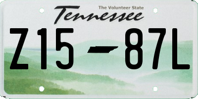 TN license plate Z1587L