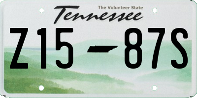TN license plate Z1587S