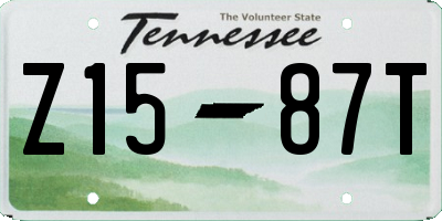 TN license plate Z1587T