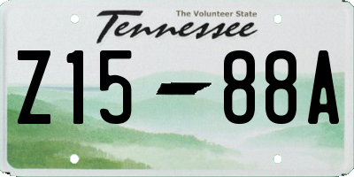 TN license plate Z1588A
