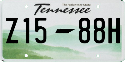 TN license plate Z1588H