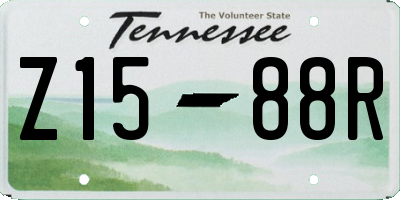 TN license plate Z1588R