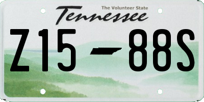 TN license plate Z1588S