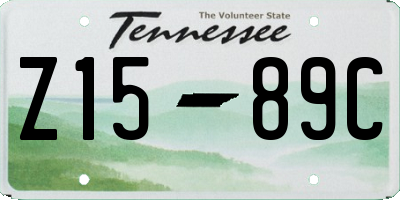 TN license plate Z1589C