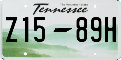 TN license plate Z1589H