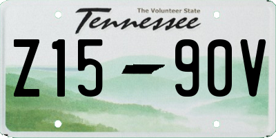 TN license plate Z1590V