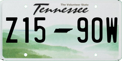 TN license plate Z1590W