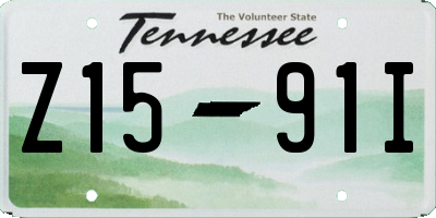 TN license plate Z1591I