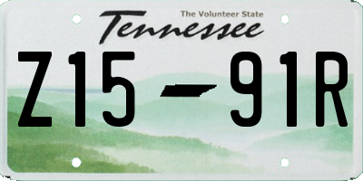 TN license plate Z1591R