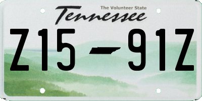 TN license plate Z1591Z