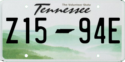 TN license plate Z1594E