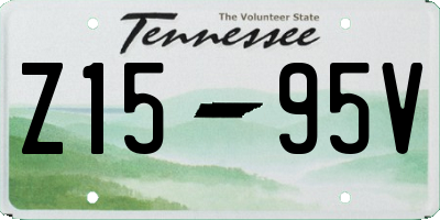 TN license plate Z1595V