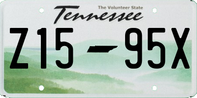TN license plate Z1595X