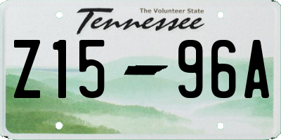 TN license plate Z1596A