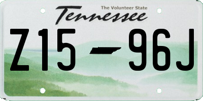 TN license plate Z1596J