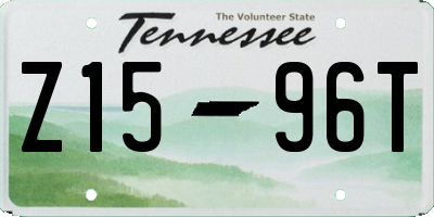 TN license plate Z1596T