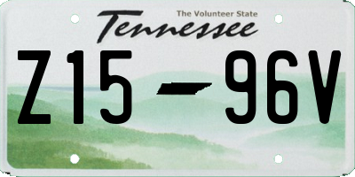 TN license plate Z1596V