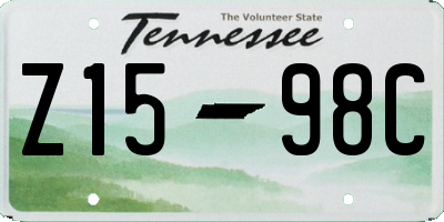 TN license plate Z1598C