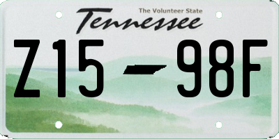 TN license plate Z1598F