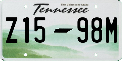 TN license plate Z1598M