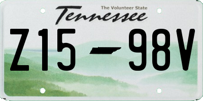 TN license plate Z1598V