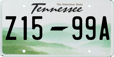 TN license plate Z1599A