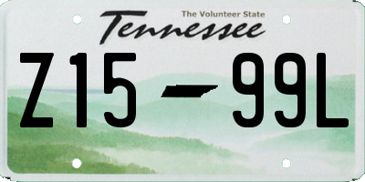 TN license plate Z1599L