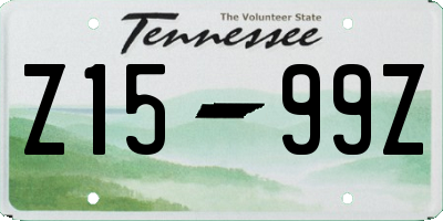 TN license plate Z1599Z
