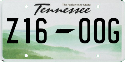 TN license plate Z1600G