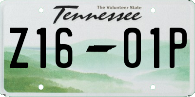 TN license plate Z1601P