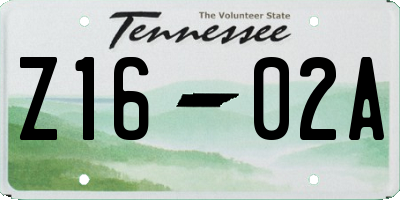 TN license plate Z1602A
