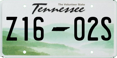 TN license plate Z1602S