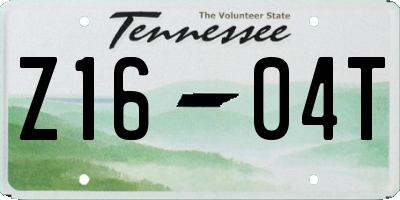 TN license plate Z1604T