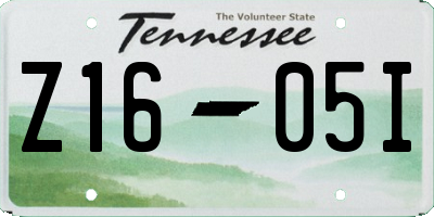 TN license plate Z1605I