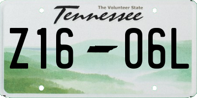 TN license plate Z1606L