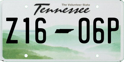 TN license plate Z1606P