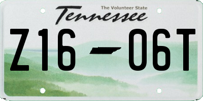 TN license plate Z1606T