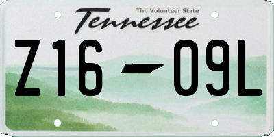TN license plate Z1609L