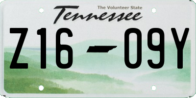 TN license plate Z1609Y