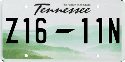 TN license plate Z1611N