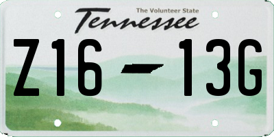 TN license plate Z1613G