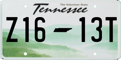 TN license plate Z1613T