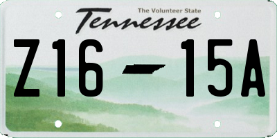 TN license plate Z1615A