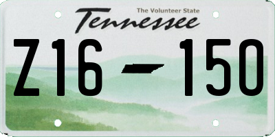 TN license plate Z1615O