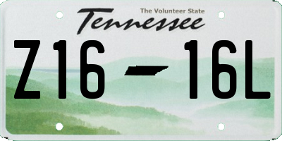TN license plate Z1616L