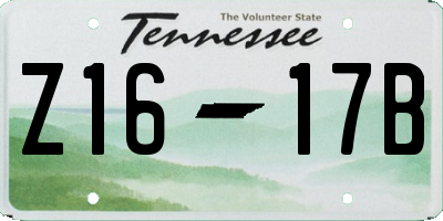 TN license plate Z1617B