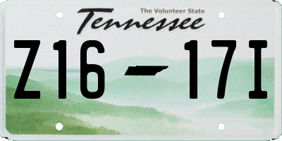 TN license plate Z1617I