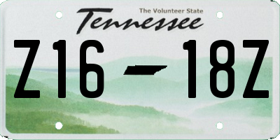 TN license plate Z1618Z