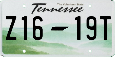 TN license plate Z1619T